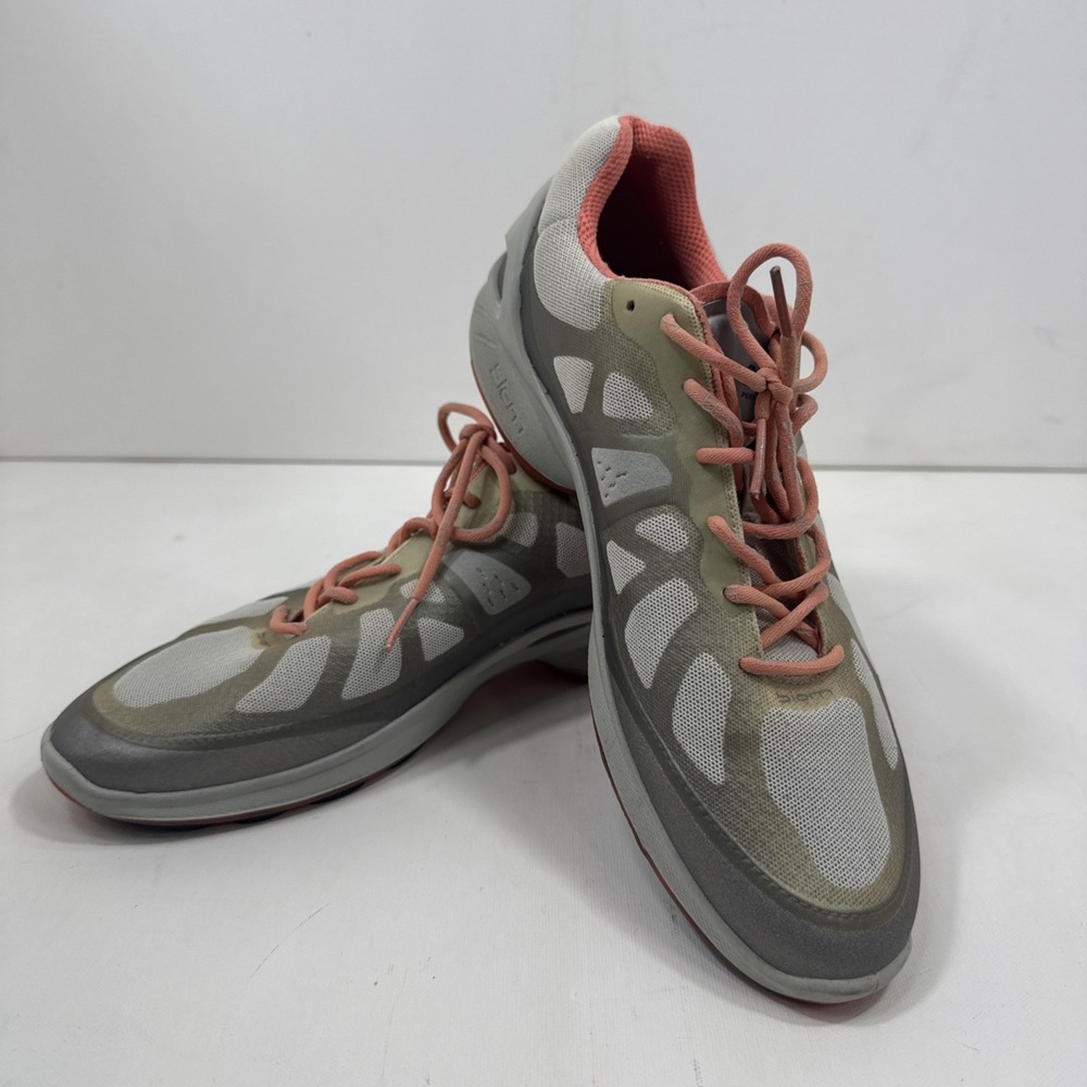 ECCO Women's‎ Biom Gray Green Peach Reflective Shoes Sz 7-7 1/2 EU 38 - Picture 4 of 10